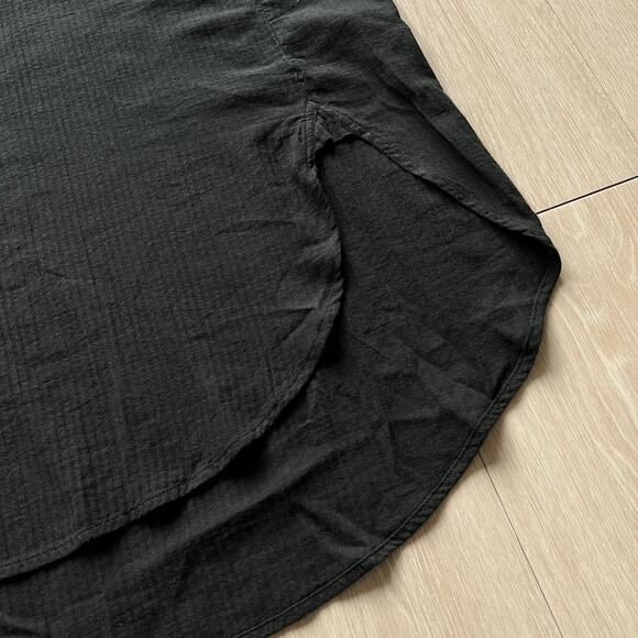 J Crew Airy Gauze Button Up Shirt Womens Size 3X Black Sheer CI257 - Picture 6 of 9